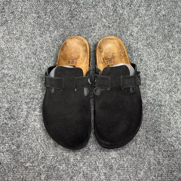 Betula By Birkenstock Black Suede Clogs Women's 6N Slip On Comfort Casual Slides - Picture 3 of 11